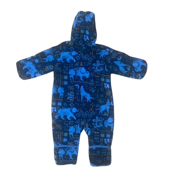 NEW Fleece Columbia Baby Bunting Blue with Animals. Size 6-12 months. - Picture 4 of 5